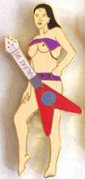 Halifax -  Girl with Red Flying V - Purple Clothes