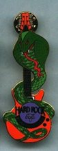 Johannesburg - Snake Guitar -  Dark Green & Orange