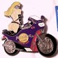 Macau - Purple and Red Motorcycle Girl Blonde Hair